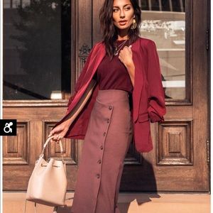 NWT Maryn Button Down Skirt